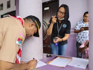 BNNP Papua Barat Lakukan Tes Urine di Rapat Kerja Daerah III Gerakan Pramuka Papua Barat Tahun 2020