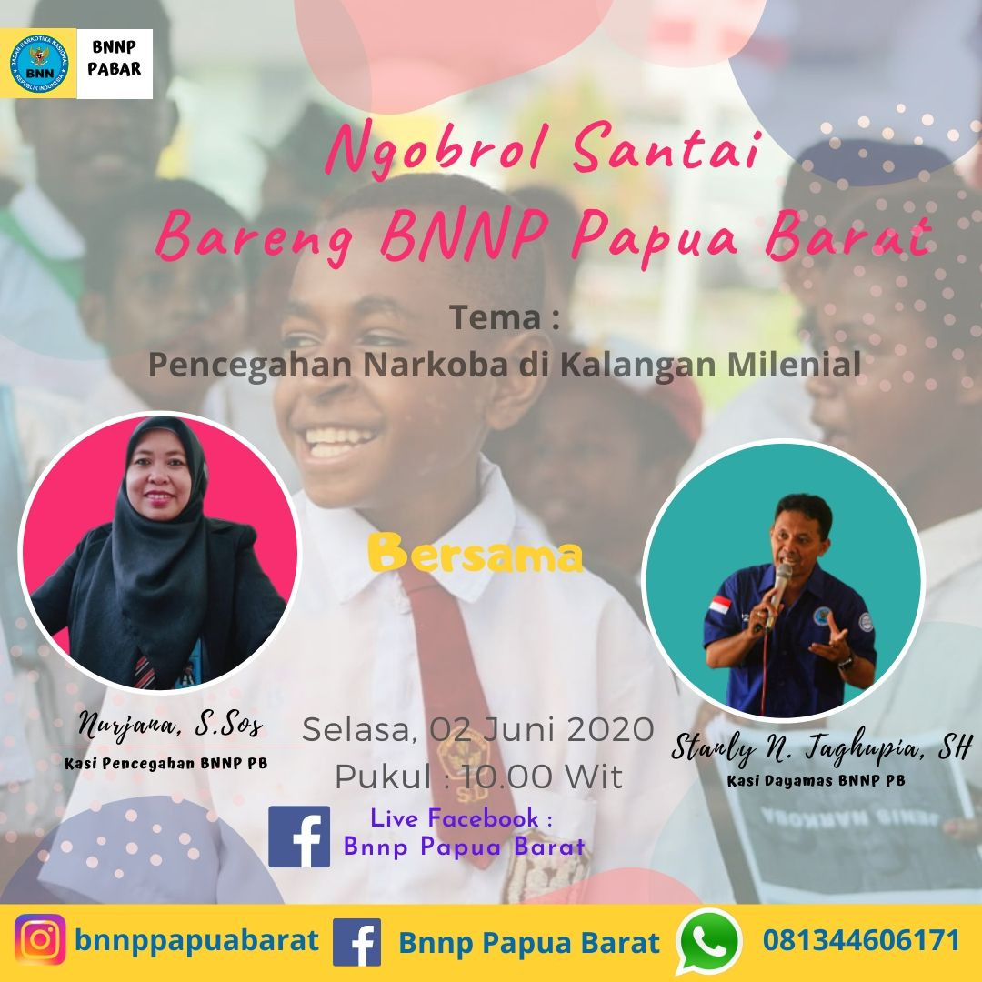 NGOBROL SANTAI BARENG BNN PAPUA BARAT (LIVE) NGOBROL SANTAI BARENG BNN PAPUA BARAT (LIVE)
