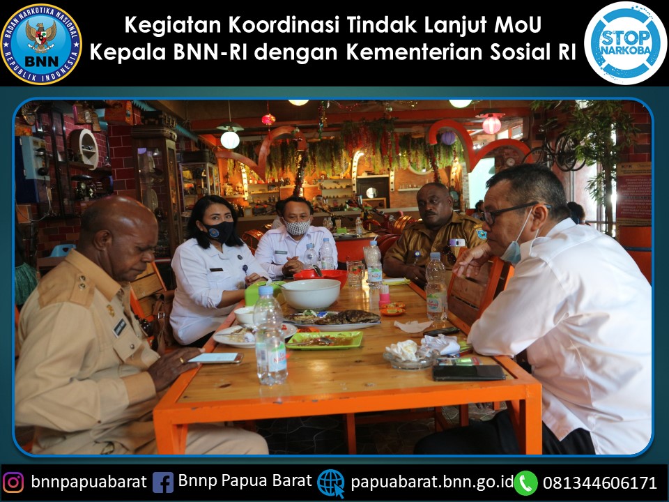 Koordinasi Tindak Lanjut MoU Kepala BNN-RI dengan Kementerian Sosial RI Koordinasi Tindak Lanjut MoU Kepala BNN-RI dengan Kementerian Sosial RI