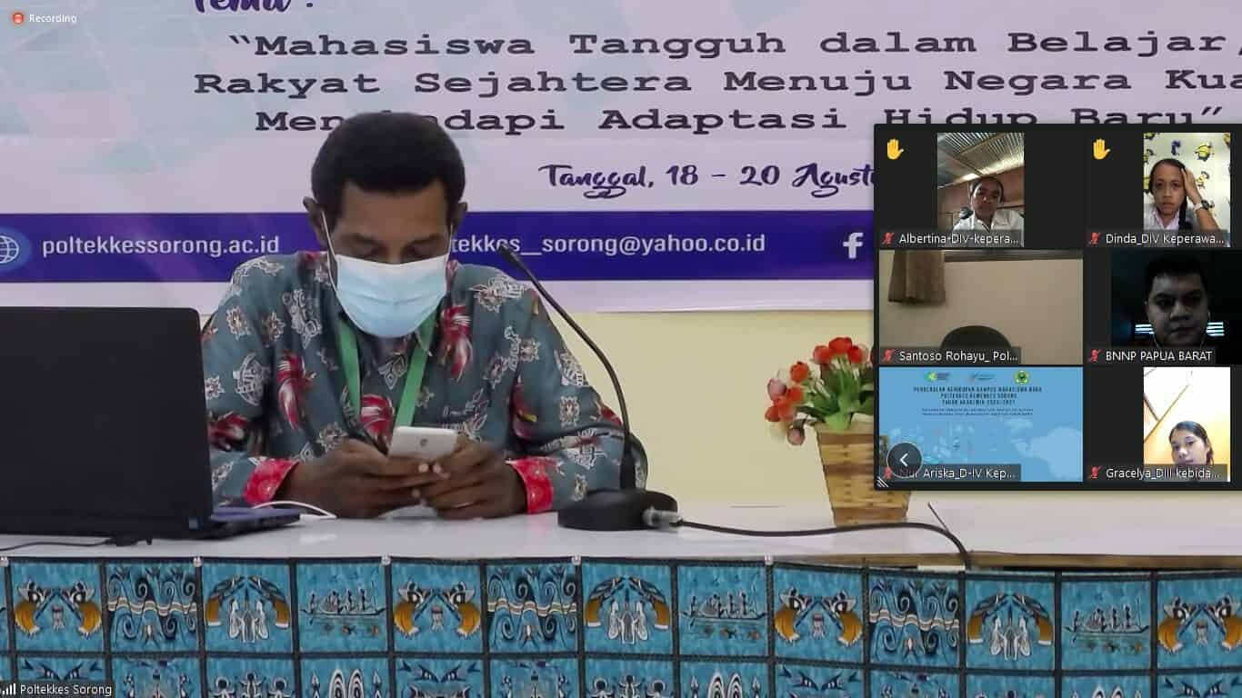 BNN Lakukan Sosialisasi P4GN Kegiatan PKKMB Poltekes Kemenkes Sorong BNN Lakukan Sosialisasi P4GN Kegiatan PKKMB Poltekes Kemenkes Sorong