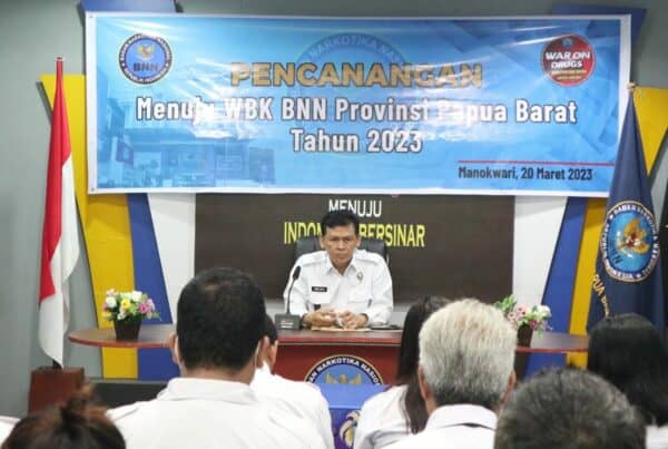 Pencanangan Zona Integritas menuju Wilayah Bebas Korupsi & Wilayah Birokrasi Bersih Melayani di Badan Narkotika Nasional Provinsi Papua Barat Pencanangan Zona Integritas menuju Wilayah Bebas Korupsi & Wilayah Birokrasi Bersih Melayani di Badan Narkotika Nasional Provinsi Papua Barat