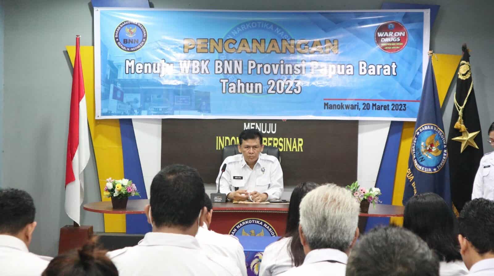 Pencanangan Zona Integritas menuju Wilayah Bebas Korupsi & Wilayah Birokrasi Bersih Melayani di Badan Narkotika Nasional Provinsi Papua Barat Pencanangan Zona Integritas menuju Wilayah Bebas Korupsi & Wilayah Birokrasi Bersih Melayani di Badan Narkotika Nasional Provinsi Papua Barat