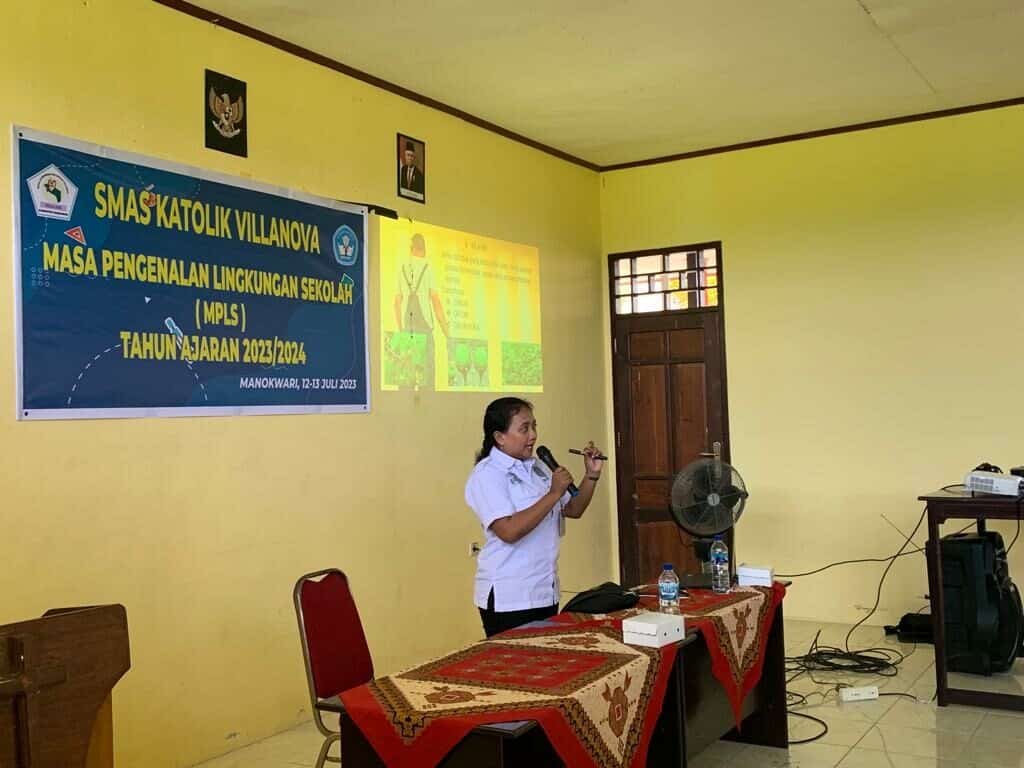 Kegiatan Sosialisasi P4GN Masa Pengenalan Lingkungan Sekolah (MPLS) SMAS Katolik Vilanova