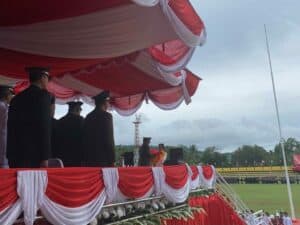 Upacara Penurunan Bendera Merah Putih (Aubade)
