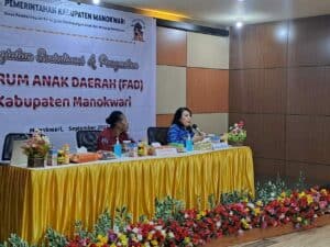 Sosialisasi Bahaya Narkoba bagi Para Peserta Kegiatan Pengukuhan Forum Anak Daerah (FAD) Kabupaten Manokwari