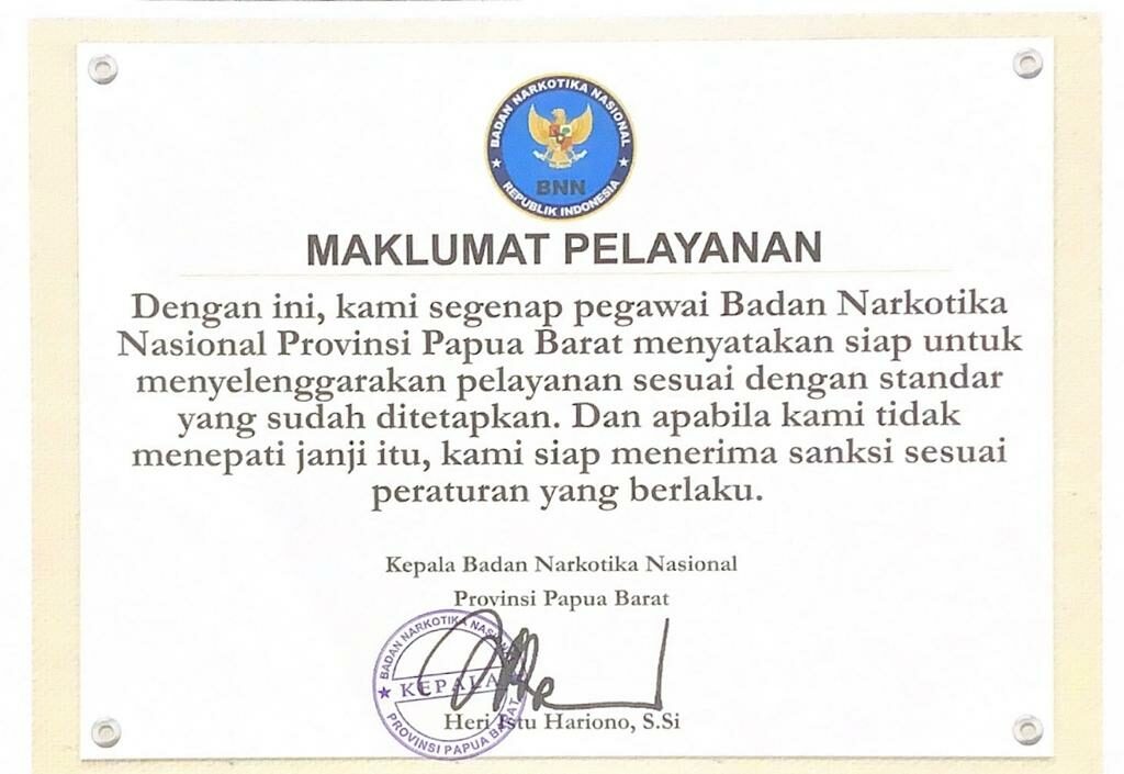 Maklumat Pelayanan Maklumat Pelayanan
