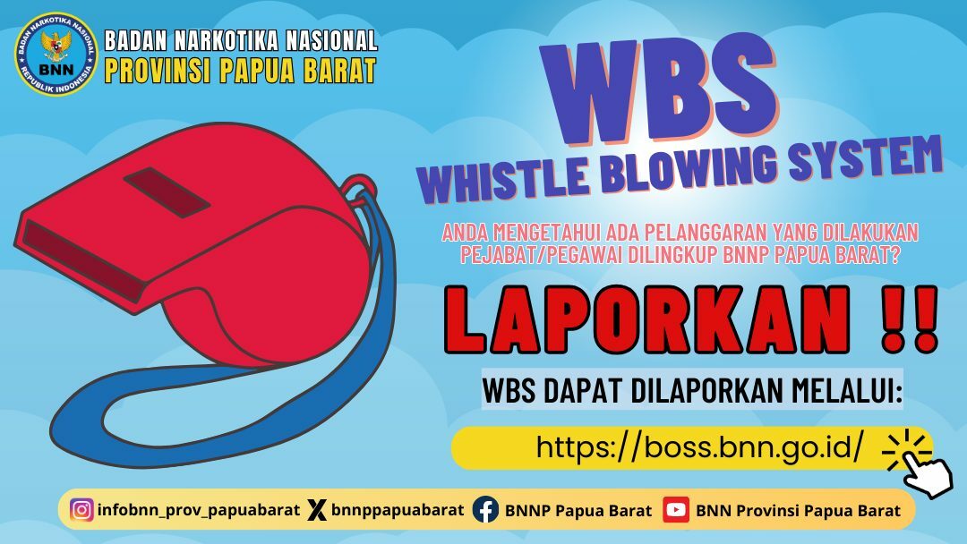 Kam yang mengetahui pelanggaran yang dilakukan oleh pejabat/pegawai BNNP Papua Barat, SEGERA LAPORKAN!