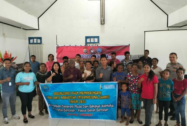 Sambut Peringatan HANI Tahun 2024, BNNP Papua Barat Melaksanakan Sosialisasi P4GN Bersama Yayasan Rumah Generasi Dahsyat Papua Barat