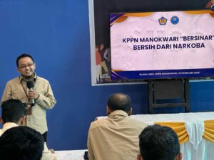 Wujudkan KPPN Bersinar, BNNP Papua Barat Laksanakan Sosialisasi P4GN di KPPN Manokwari